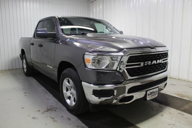 2023 RAM 1500 Lone Star in Gray — front three-quarter view
