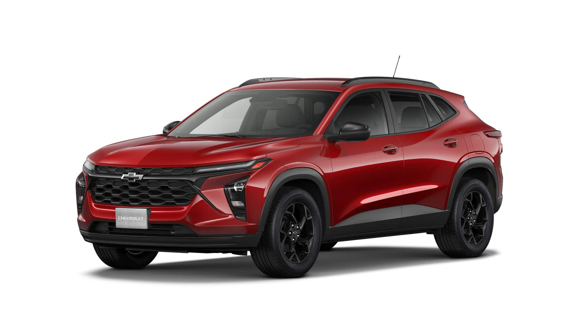 2026 Chevrolet Trax LT in Apex Red — front three-quarter view